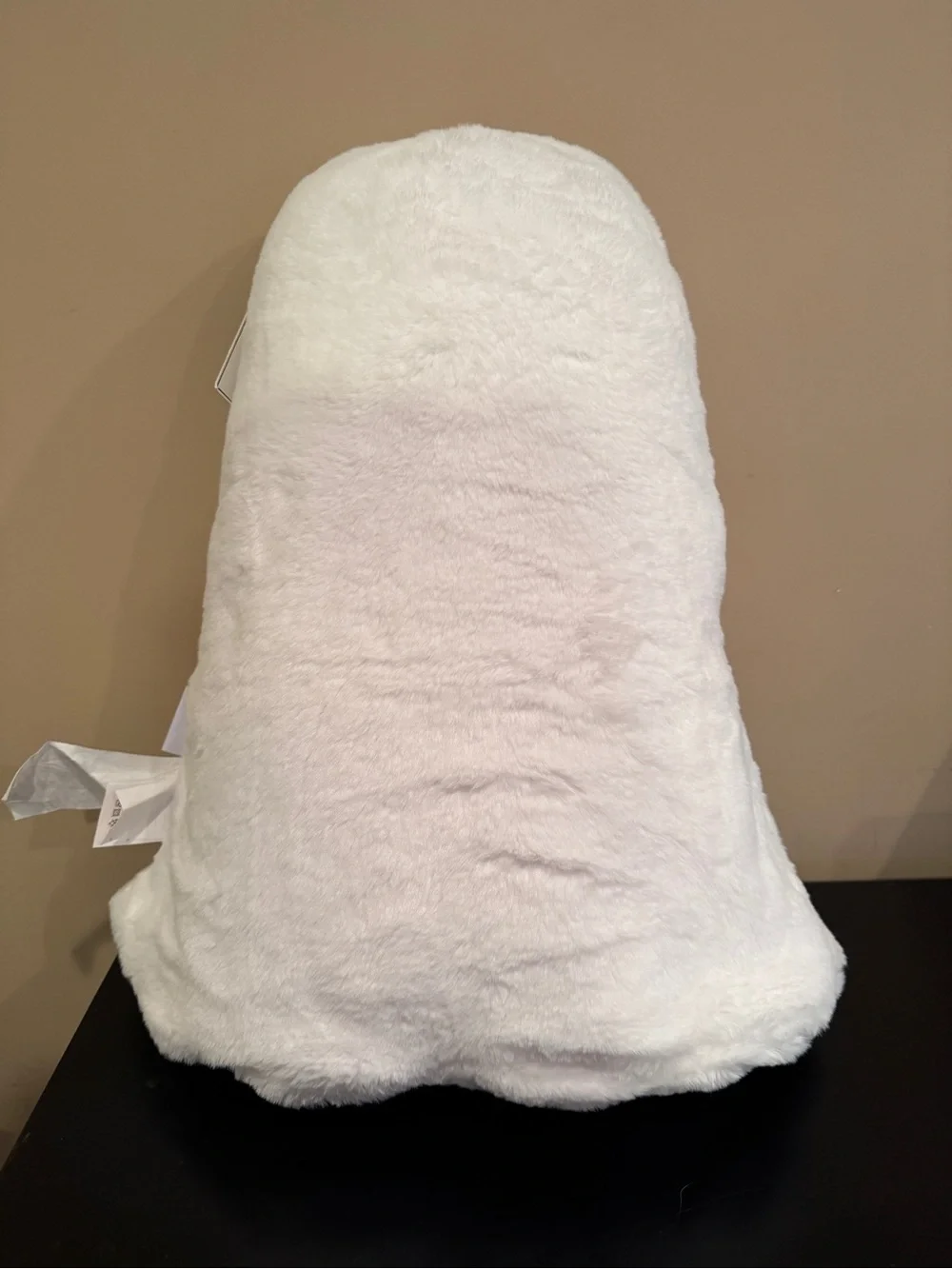Martha Stewart Plush White Ghost Pillow with Black Sequin Bat  can be Doorstop